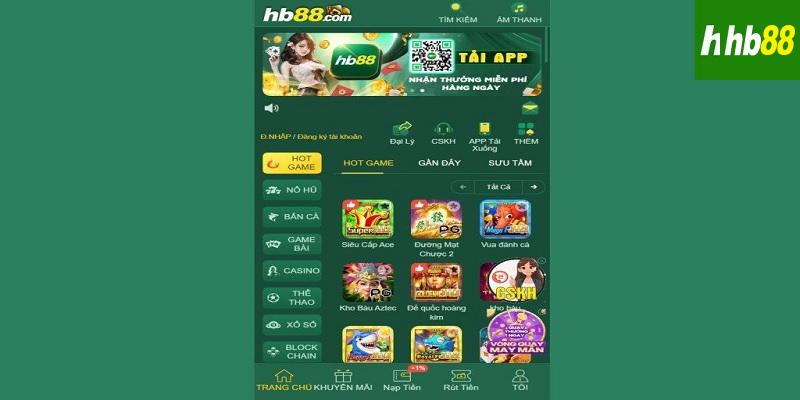 Các tính năng của ứng dụng HB88